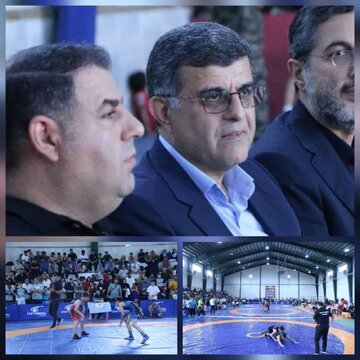 عنوان مسابقات جشنواره کشتی آزاد و فرنگی خردسالان استان گیلان یادواره شهدای جنگ ۱۲ روزه