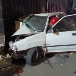 برخورد پراید با دیوار کارخانه در رباط کریم