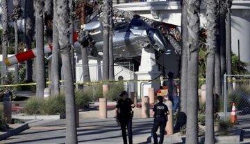 سقوط بالگرد روی عابران پیاده