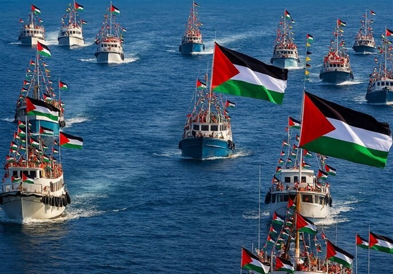 ناوگان «صمود» مسیر خود به غزه را ادامه میدهد