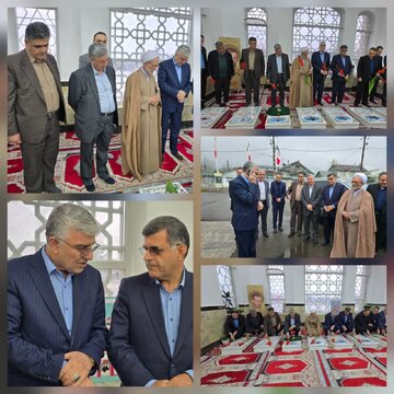 حضور فرماندار صومعهسرا در مشهد میرزا به مناسبت سالروز شهادت میرزا کوچک جنگلی