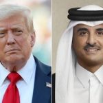 همزمان با سفر لاریجانی: امیر قطر با ترامپ گفتگو کرد