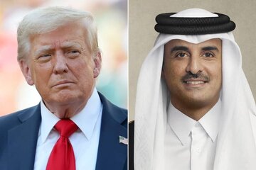 همزمان با سفر لاریجانی: امیر قطر با ترامپ گفتگو کرد