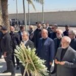 عراقچی در محل شهادت شهید سلیمانی و المهندس/ عکس
