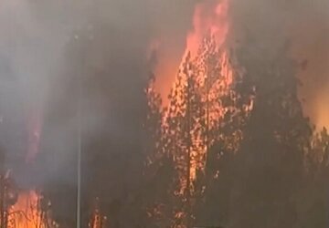 بالاترین سطح هشدار تخلیه فوری در واشنگتن به دلیل گسترش آتش سوزی